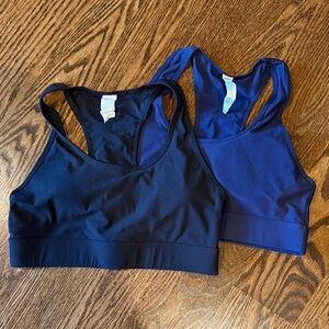 Fabletics Black and Navy Sports Bras